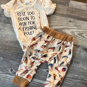 Amazon Kids Fishing Theme Matching Set - Cream and Brown